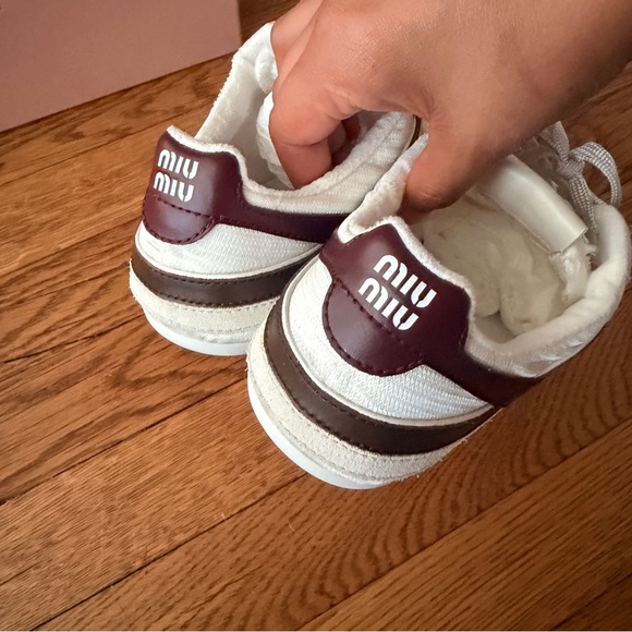 MIU MIU Gymnasium suede-trimmed sneakers - Picture 5 of 11